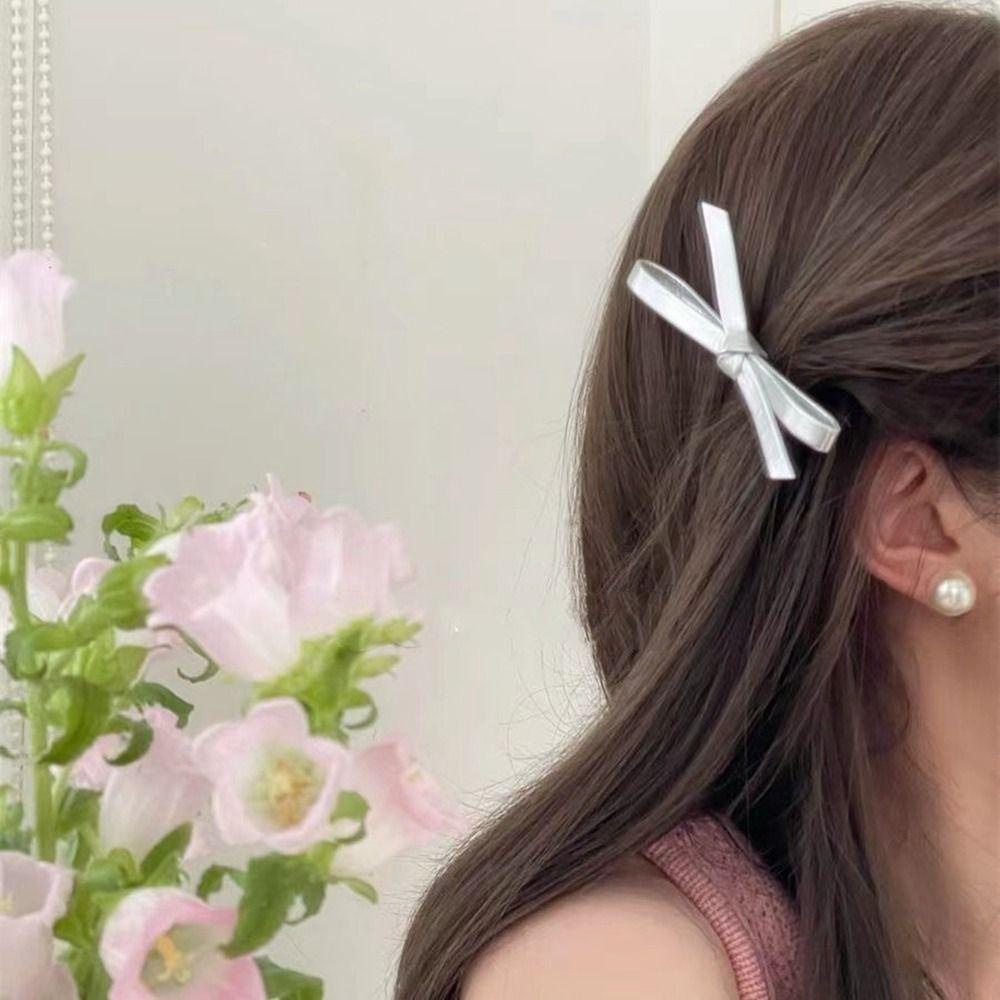 Kẹp Tóc Hình Nơ Xinh Xắn Ngọt Ngào|Dây Cột Tóc Hình Nơ Bằng Hợp Kim Cho Nữ