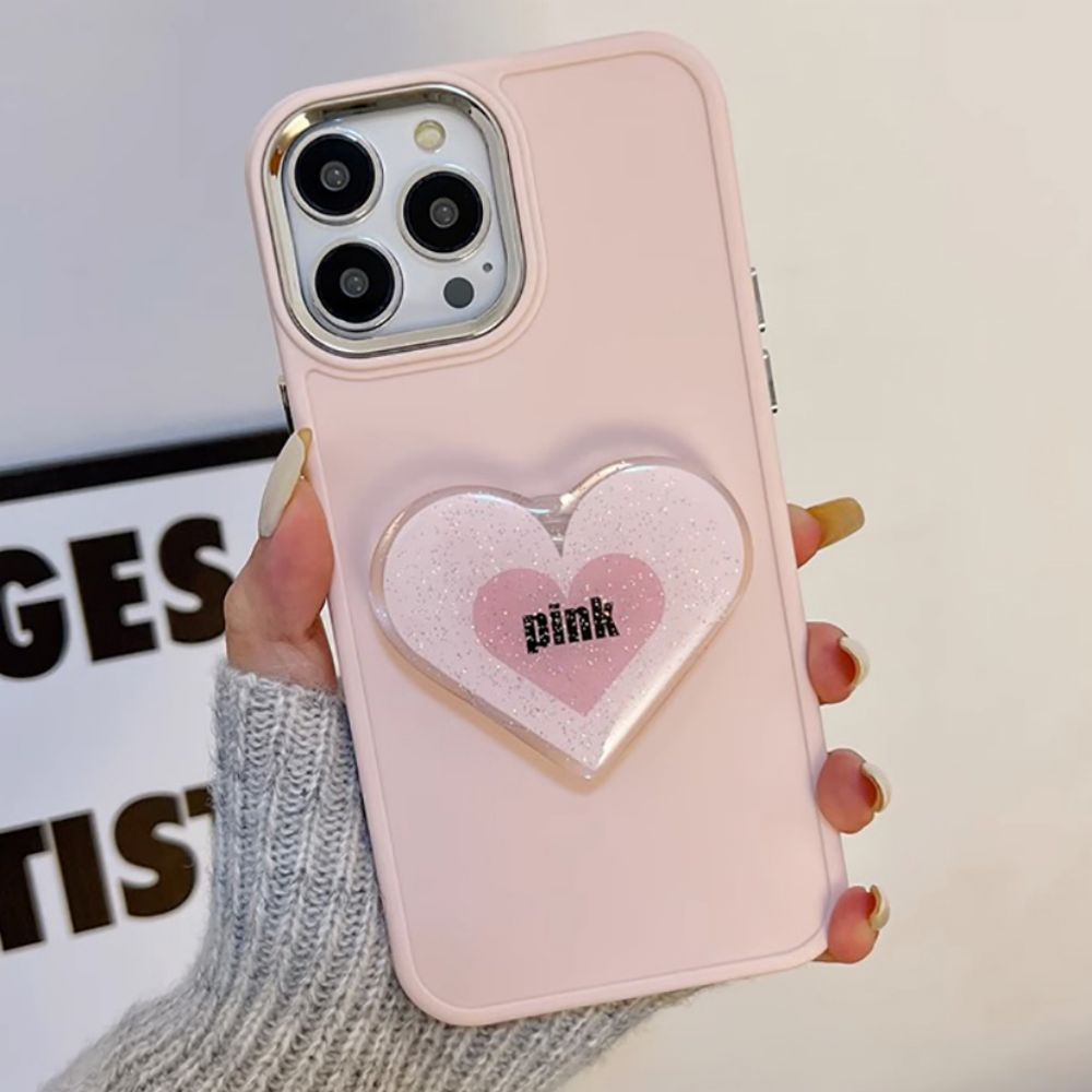 Ốp Điện Thoại TPU Mềm Chống Sốc Mạ Điện Màu Trơn Có Giá Đỡ Bảo Vệ Ống Kính Máy Ảnh Cho IPhone 11 14 13 12 Pro Max