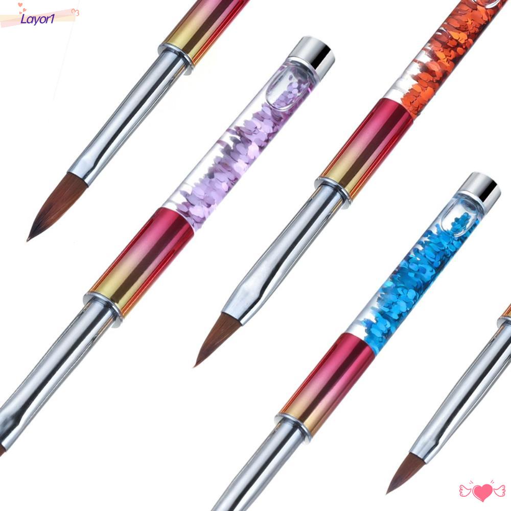 1 Cọ Vẽ Móng Tay Acrylic Với Tay Cầm Lấp Lánh