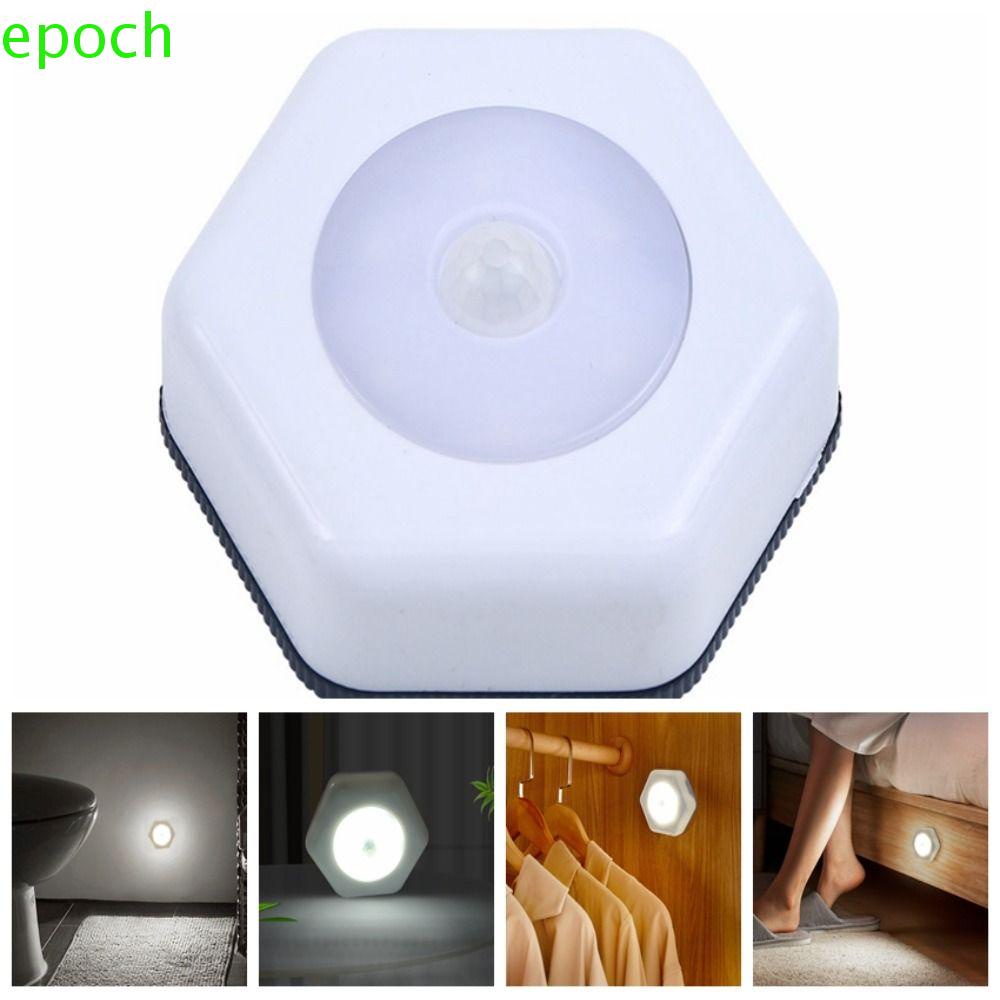 Epoch Đèn Ngủ Cảm Ứng Thông Minh Hình Lục Giác Màu Trắng Siêu Bền Tiện Dụng Cho Tủ Quần Áo