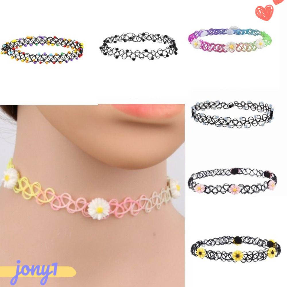 Vòng Cổ Choker Co Giãn Nhiều Màu Phong Cách Punk Cổ Điển Cho Nữ