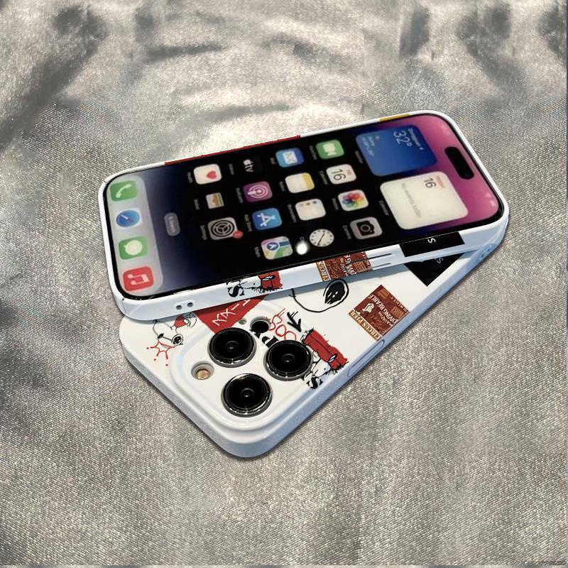 Ốp Điện Thoại Chống Sốc In Hình Chú Chó Snoopy Nền Trắng Cho Iphone 13 78 1211Inmax14Pro W5GJ
