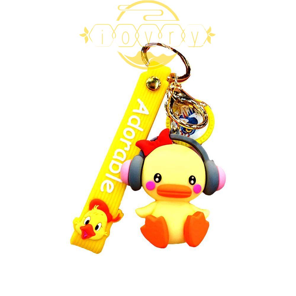 Móc Chìa Khóa Hình Vịt Bằng Silicon Dễ Thương