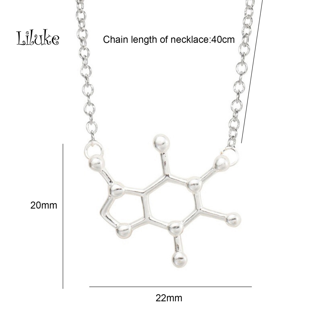 Vòng cổ Hợp Kim Màu Trơn Hình Phân Tử Cực Chất Liệu Thân Thiện Với Môi Trường