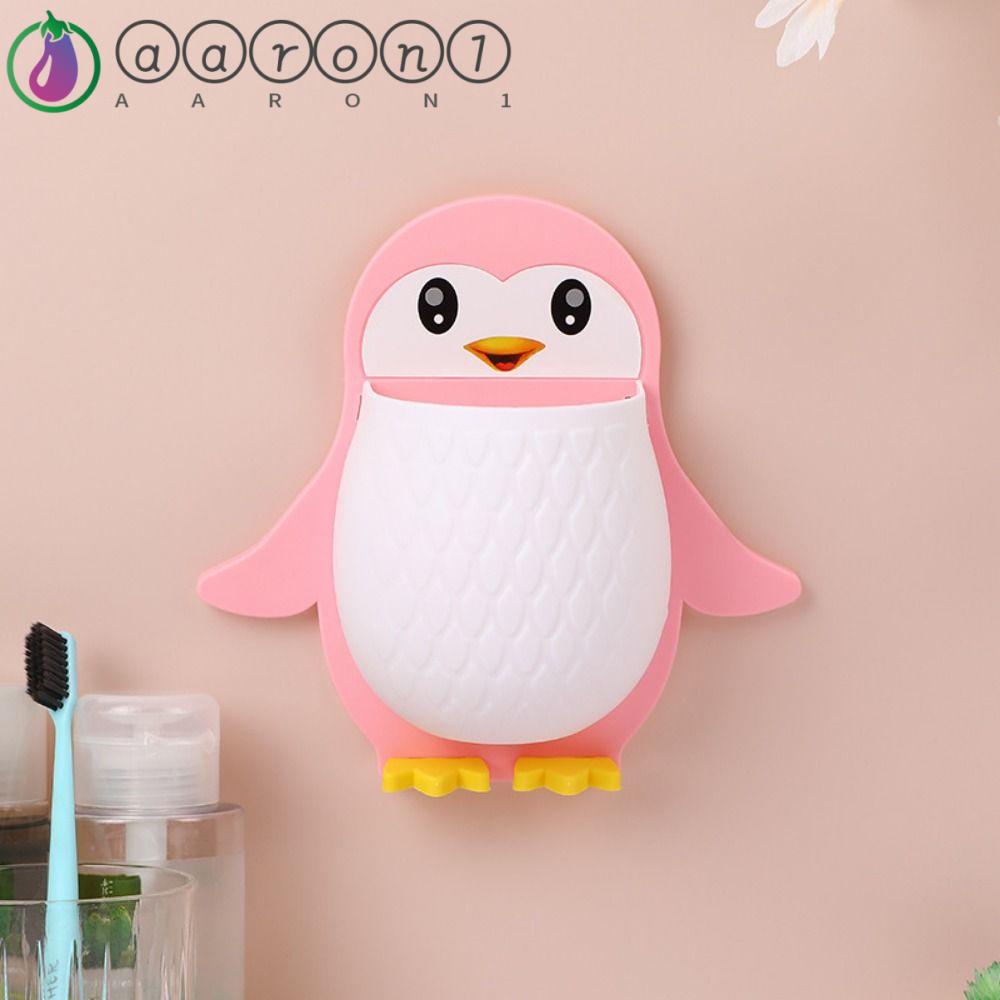 Aaron1 Giá Đỡ Bàn Chải Đánh Răng Gắn Tường Bằng Nhựa Hình Chim Cánh Cụt