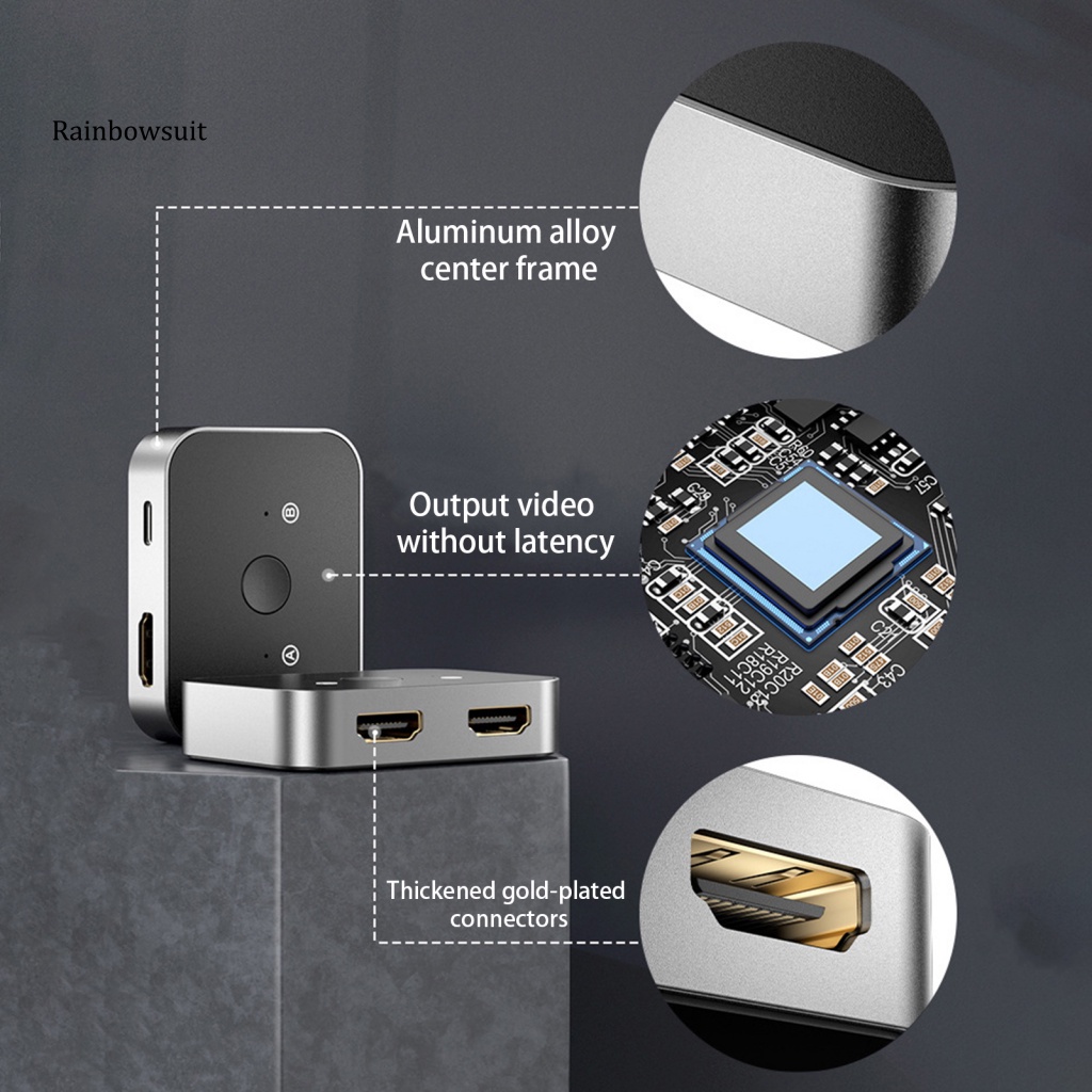 Bộ Chuyển Đổi Một Nút Chuyển Đổi HD-Compatible 8K / 60HZ 2 Trong 1 Có Thể Xoay Được