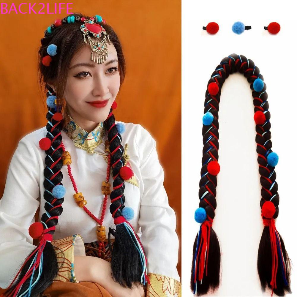 Bím Tóc Giả 2 Màu Tự Nhiên Thời Trang Cho Nữ