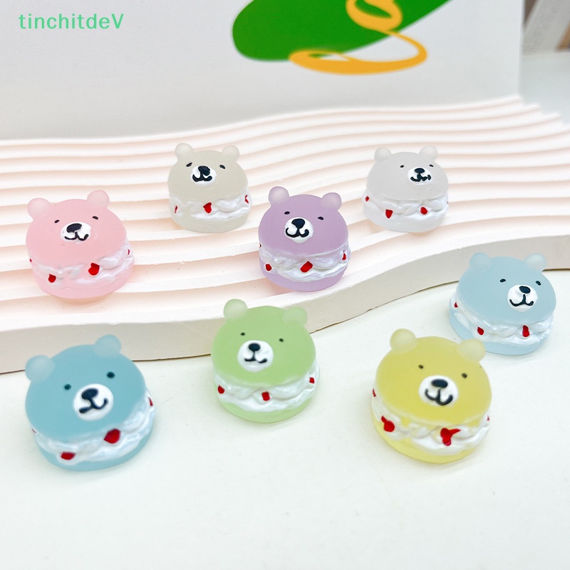 Set 2 Mô Hình Gấu Resin Mini Dạ Quang Trang Trí Bảng Điều Khiển Xe Hơi / Nhà Cửa / Sân Vườn