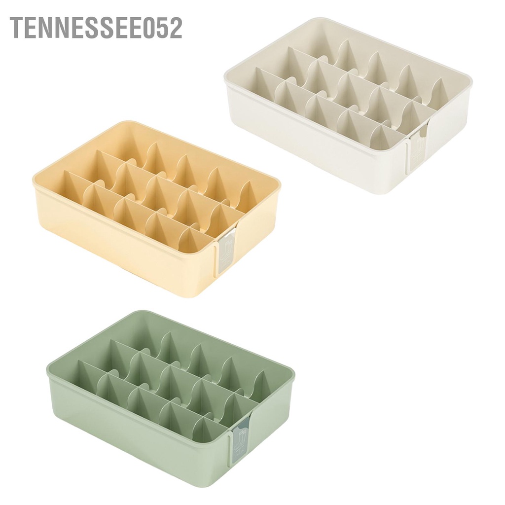 Tennessee052 Sock Đồ Lót Người Tổ Chức Bộ Chia Nhựa 15 Ô Ngăn Kéo Tủ Quần Áo Hộp Bảo Quản Cho Trang Trí Dây Buộc