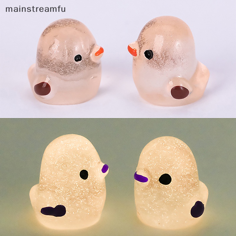 Set 1 / 5 Mô Hình Gà Con Dạ Quang Trang Trí Tiểu Cảnh