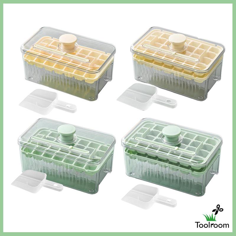 Khay Làm Đá Viên Dạng Nhấn Tiết Kiệm Không Gian Có Thể Tái Sử Dụng