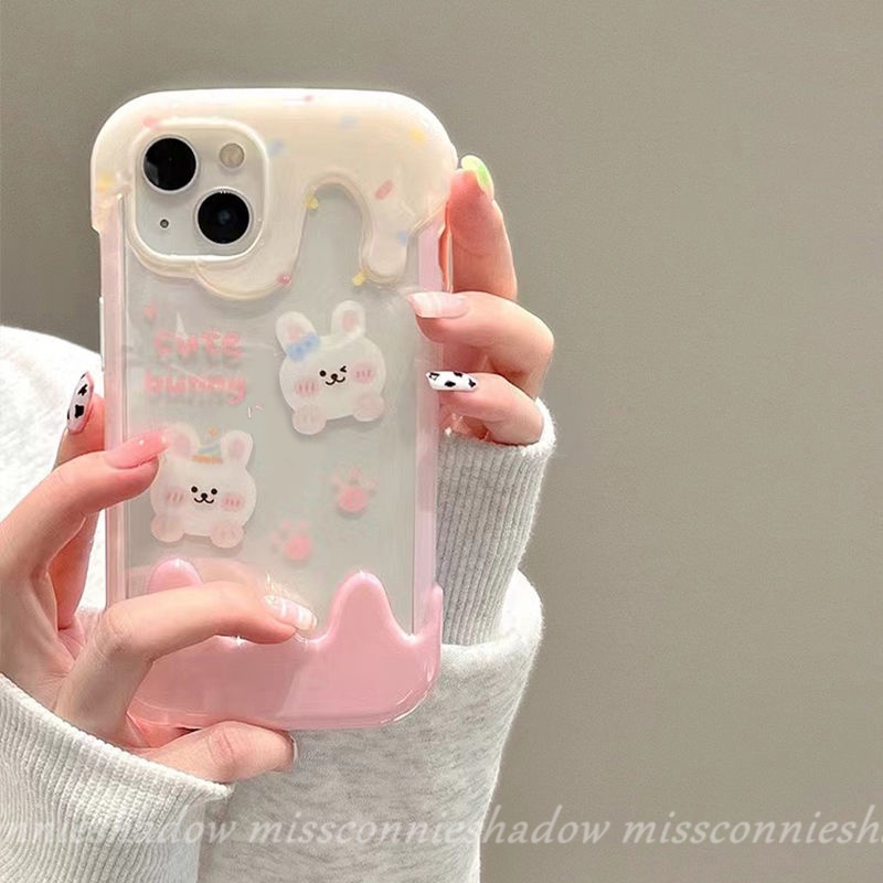 Ốp Điện Thoại TPU Mềm Hình Gấu / Thỏ 3D Đáng Yêu Cho IPhone XR 7Plus 13 11 14 12 Pro Max 7 8 Plus X XS Max