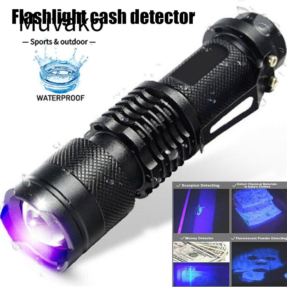 MUVAKO Đèn Pin  UV LED Mini Bằng Hợp Kim Nhôm Đa Năng