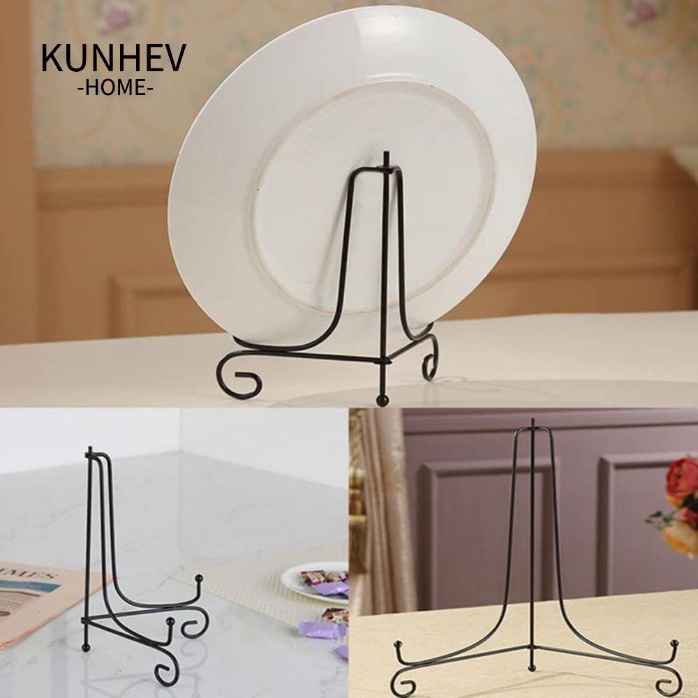 KUNHEV Giá Đỡ Trưng Bày Sách Bằng Sắt Màu Đen