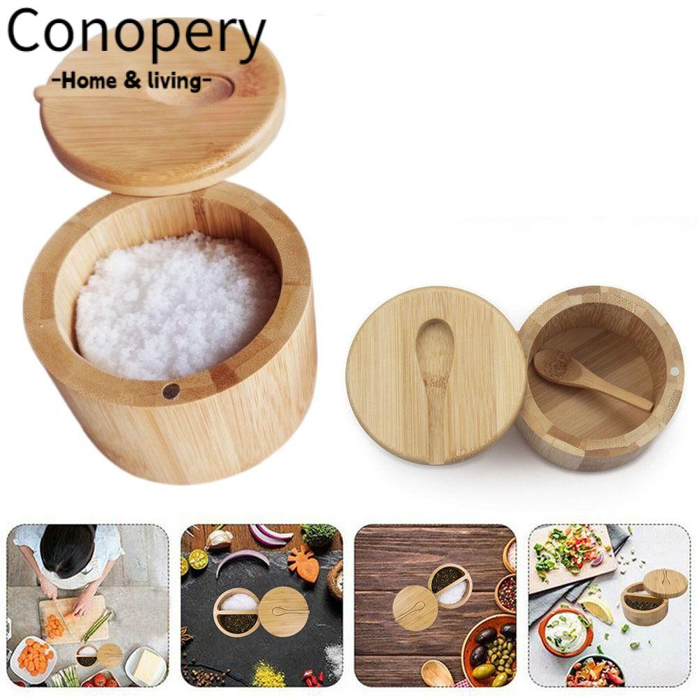 CONOPERY Hộp Gỗ Đựng Gia Vị / Gia Vị / Thảo Mộc / Gia Vị Tiện Dụng Cho Nhà Bếp