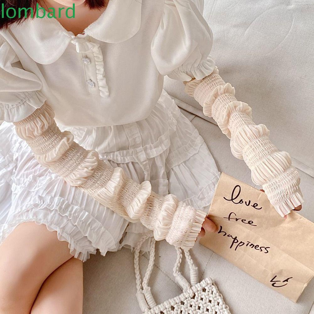 Ống Tay Áo Ren Trong Suốt Chống Tia UV Thời Trang Tinh Tế Cho Nữ
