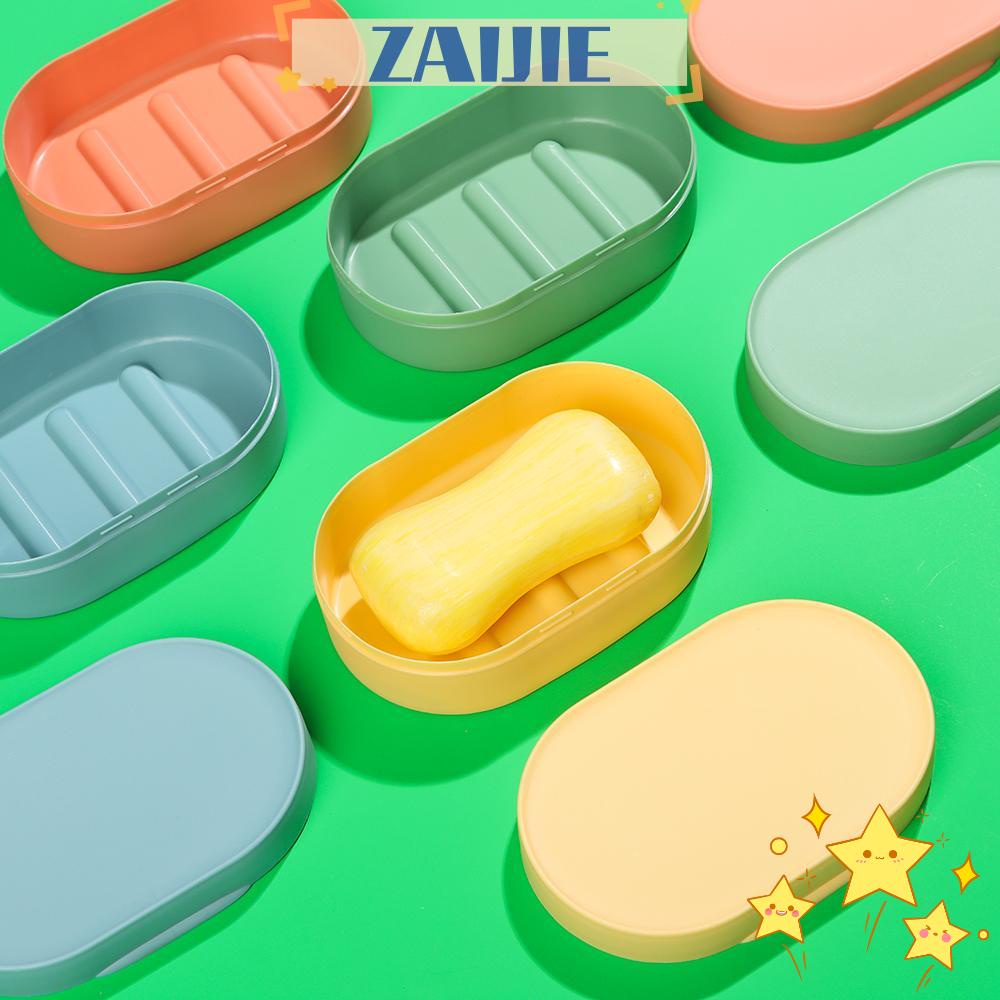 ZAIJIE24 Hộp Đựng Xà Phòng 24 Ngăn Bằng Nhựa Có Nắp Đậy Tiện Dụng Ốp