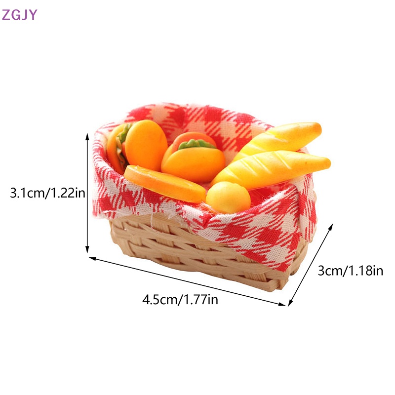 Giỏ Bánh Mì Hamburger Tỉ Lệ 1: 12 Trang Trí Nhà Búp Bê Mới