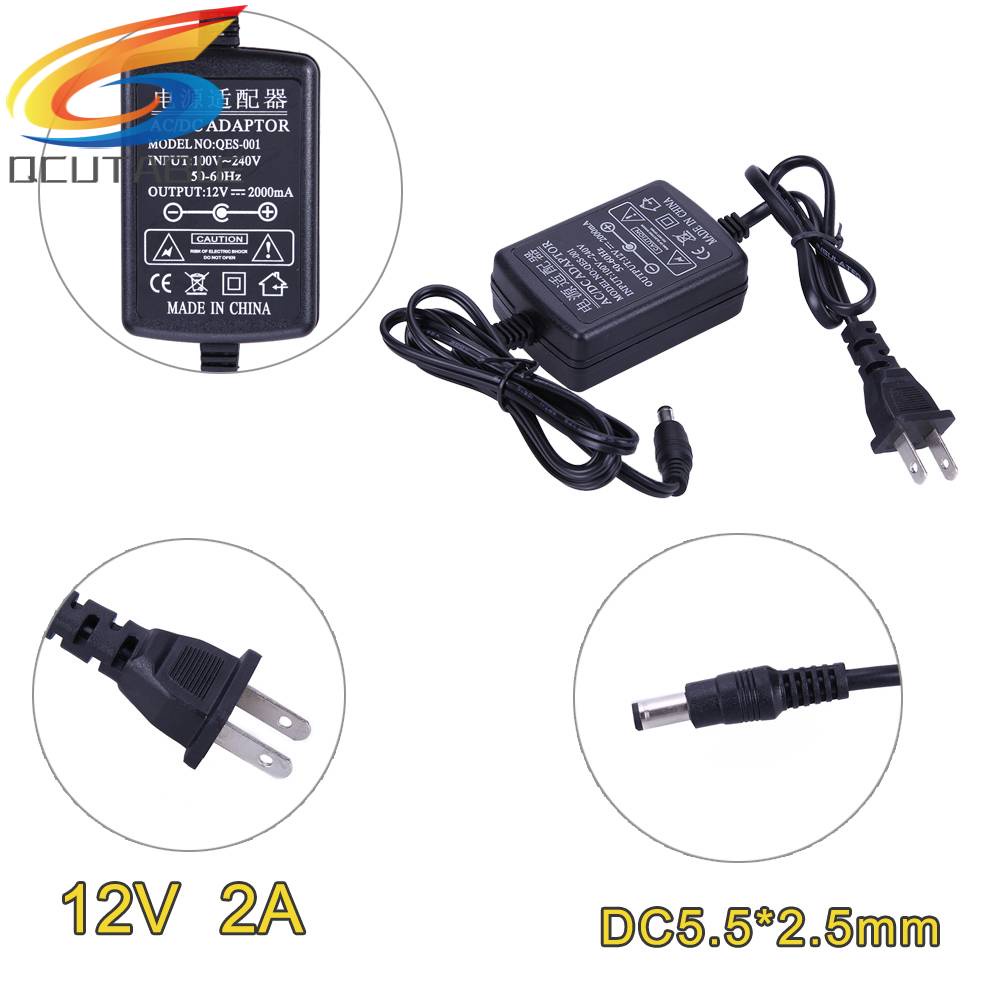 Cáp ChuyểN ĐổI NguồN ĐiệN AC Sang DC 12V 2A 5.5x2.1-2.5mm