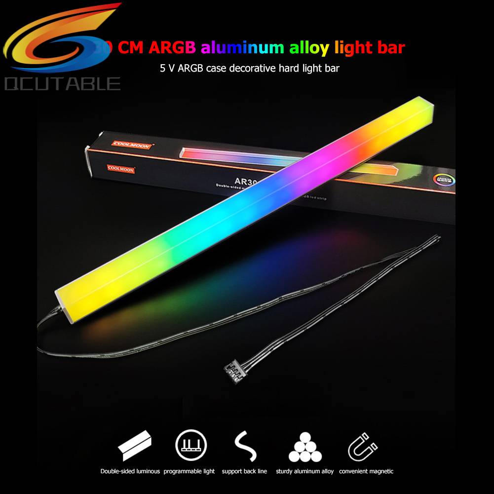 Dải Đèn LED RGB 30cm Từ Tính Nhiều Màu Sắc Trang Trí Không Khí Tiện Dụng