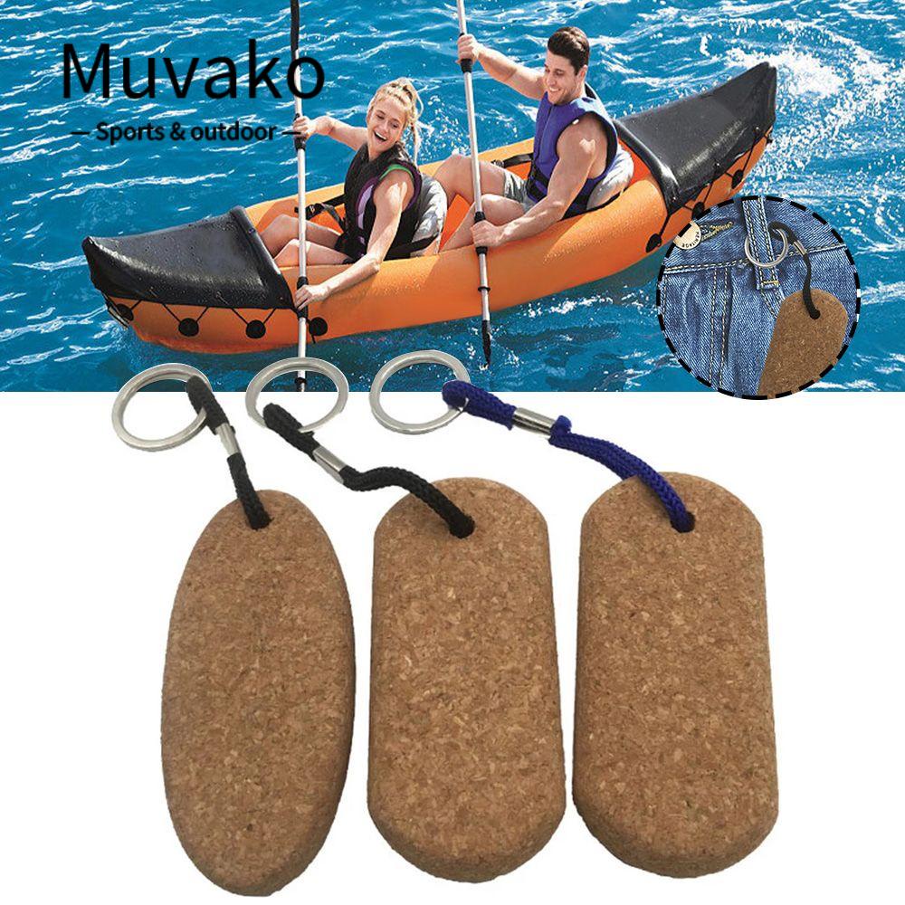 MUVAKO Set 2 Móc Khóa Gắn Quả Cầu Lông Xù Siêu Nhẹ Cho Câu Cá / Đi Biển Giá Đỡ