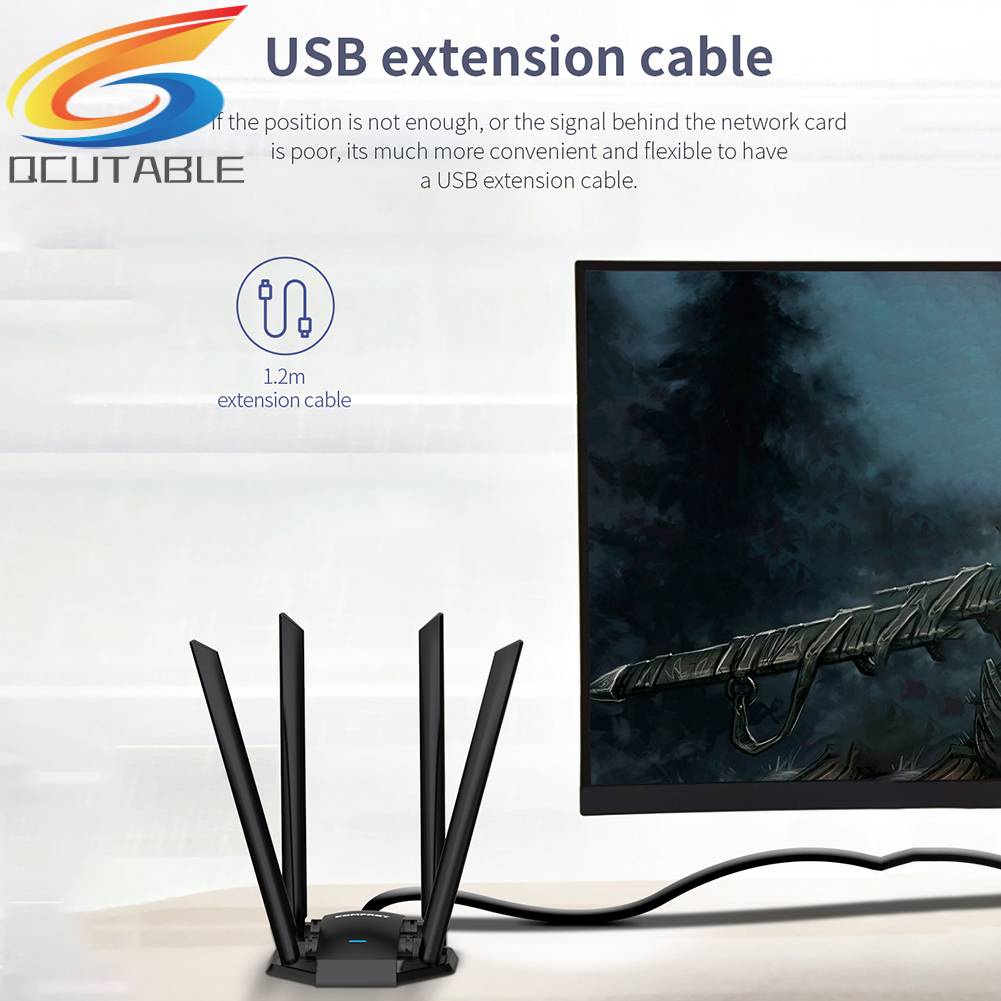 Bộ ChuyểN ĐổI WiFi COMFAST CF-WU785AC 1300M, USB 3.0 4 Ăng-Ten