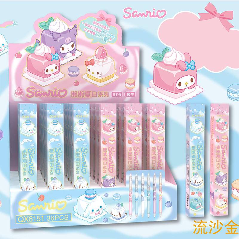 1 Bút Mực Gel Hình Bánh Tráng Miệng Sanrio Hoạt Hình Ngẫu Nhiên TMymelody Kuromi Cinnamoroll Trengyodon Pochacco Làm Quà Sinh Nhật Cho Học Sinh