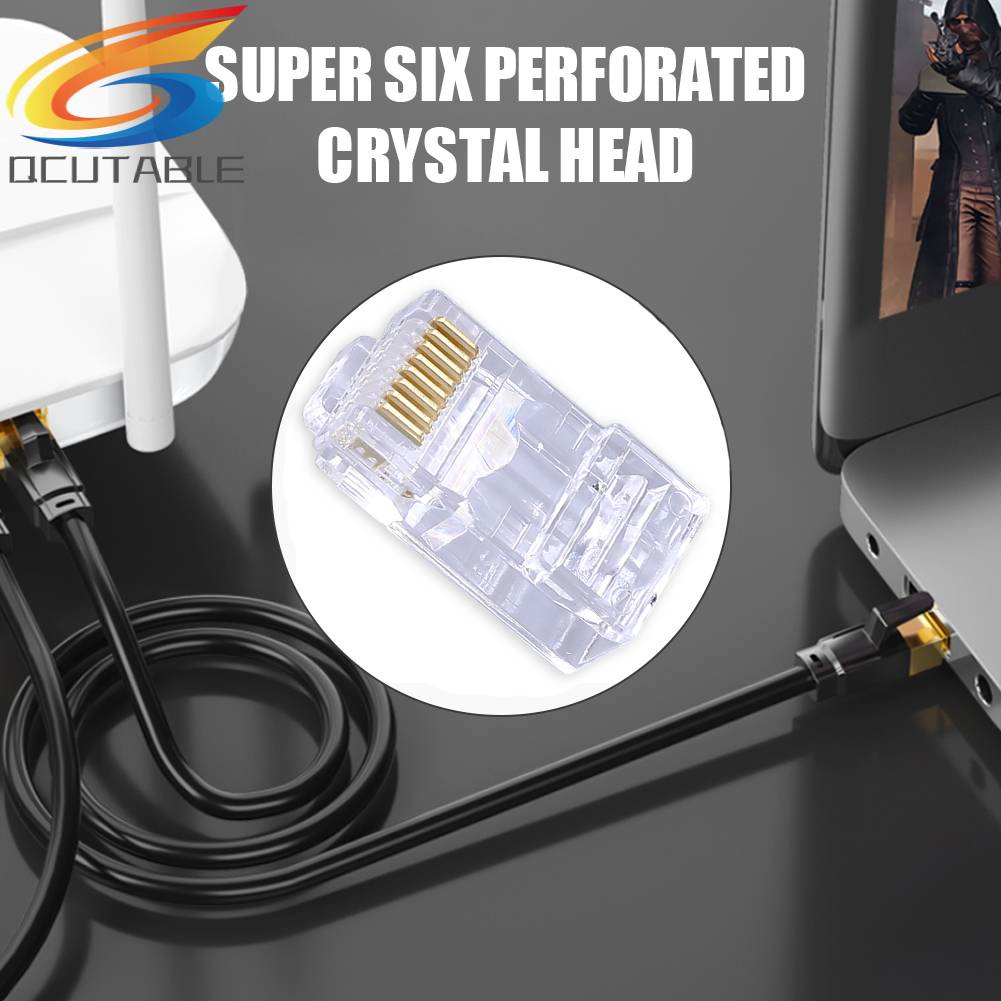 Set 100 Đầu Nối Mạng 8P8C UTP RJ45 Cat6