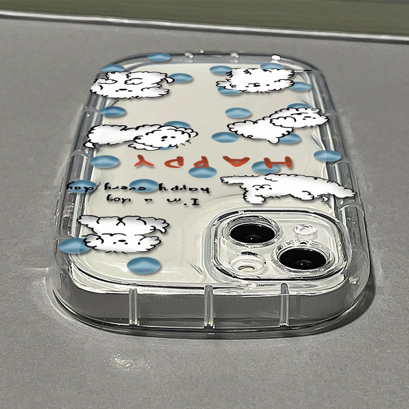 Ốp Điện Thoại TPU Dẻo Trong Suốt Họa Tiết Chú Chó Dễ Thương Cho IPhone 14 13 11 Pro Max 12 8 7 Plus XS XR X