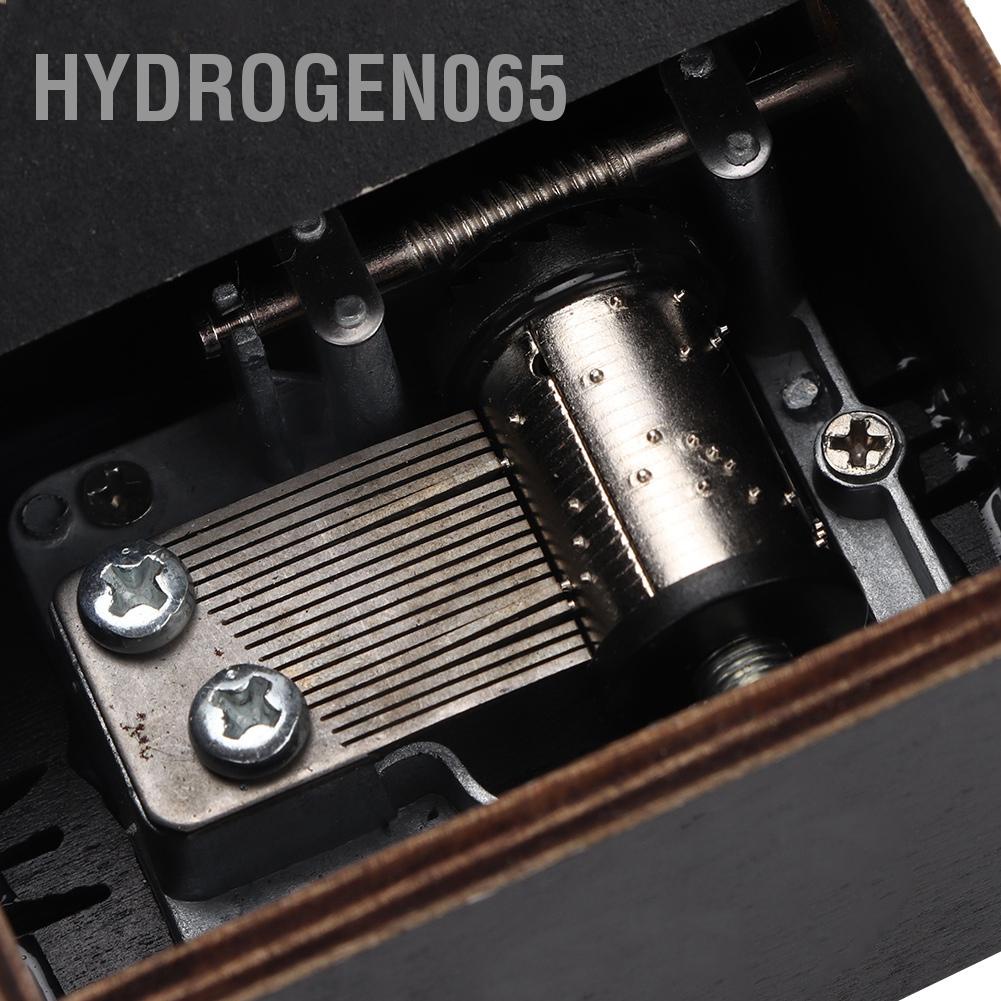 Hydrogen065 Tay Quay Hộp Nhạc Cơ Màu Đen Quà Tặng Sinh Nhật Trang Trí Nhà Cửa