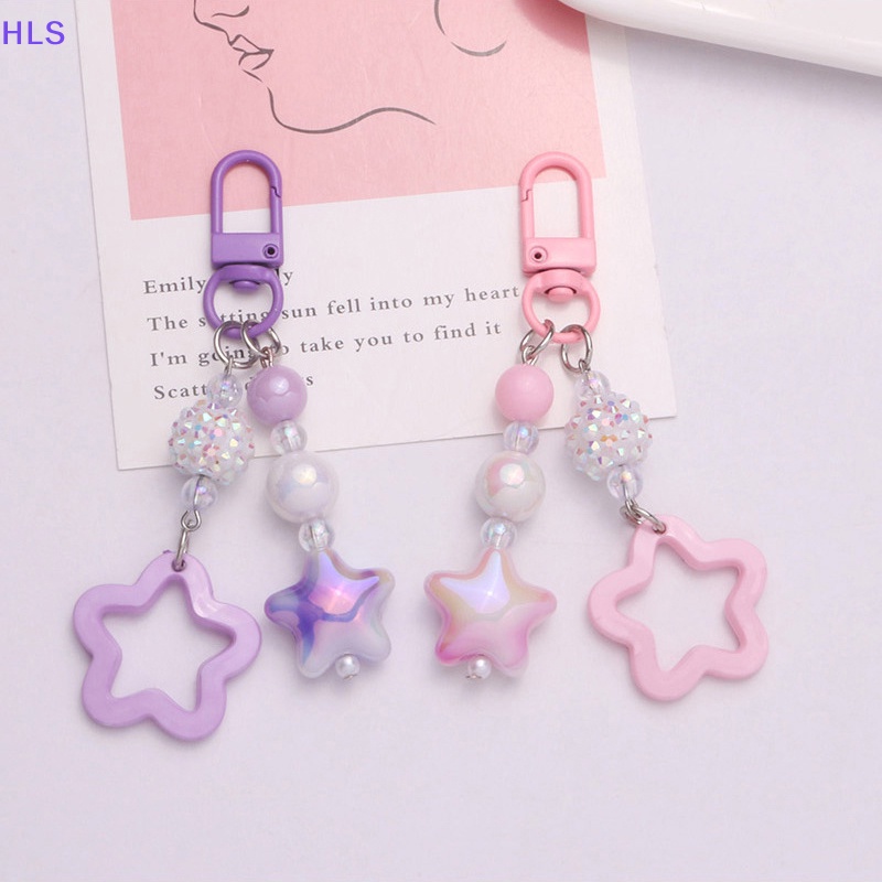 Móc Khóa Hình Ngôi Sao Năm Cánh Màu Gradient Thời Trang