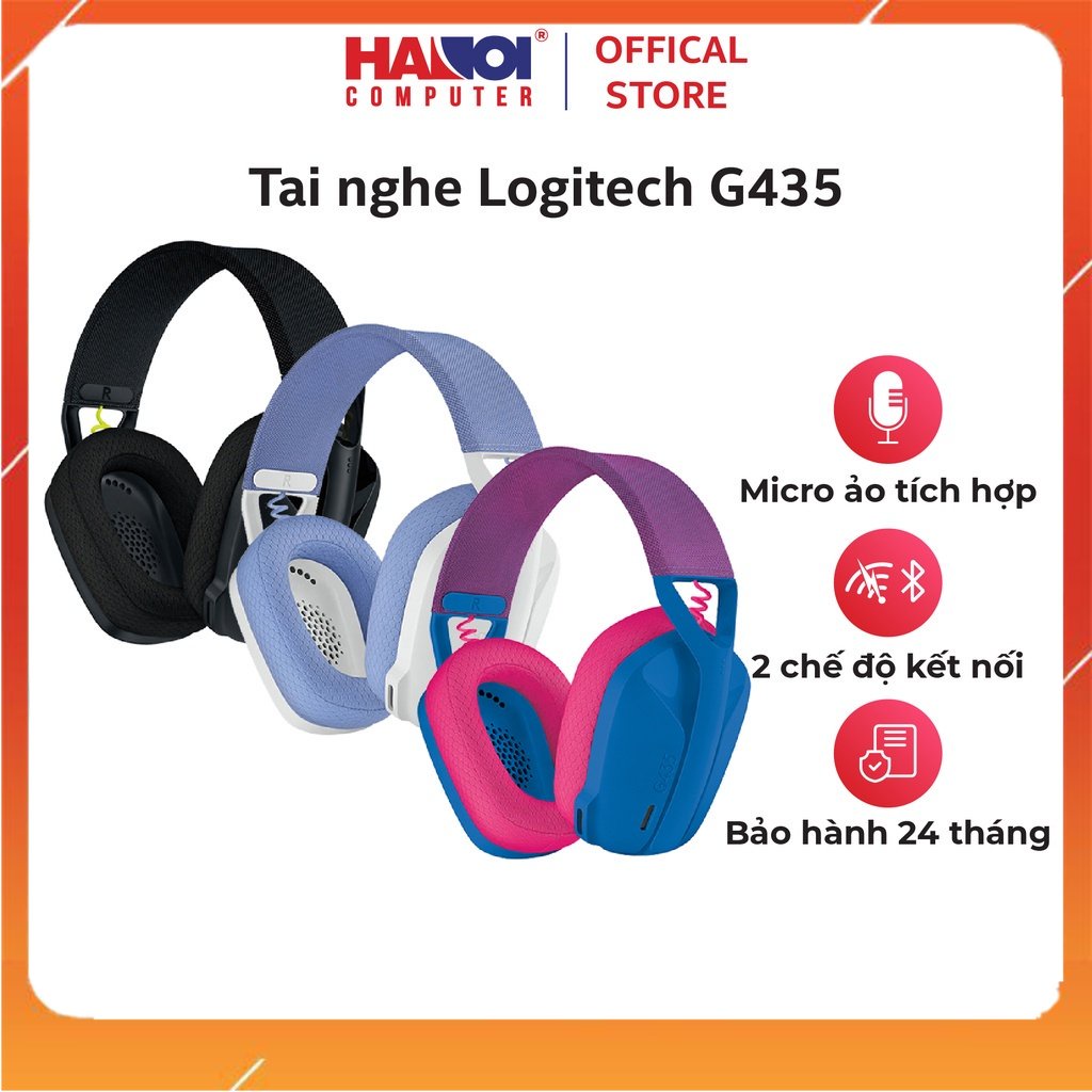 Tai nghe Logitech G435 LightSpeed Wireless, giảm tạp âm