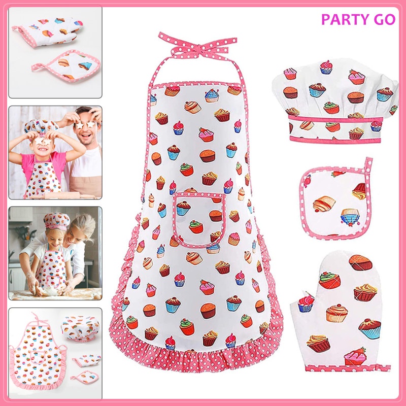 Bộ Tạp Dề + Nón Xinh Xắn Cho Bé Trai Gái