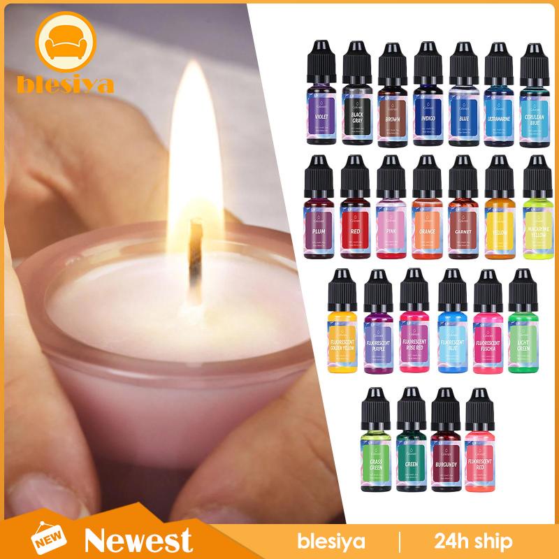 Bộ 24 Cây Nến Nhuộm Màu 10ml Chất Lượng Cao