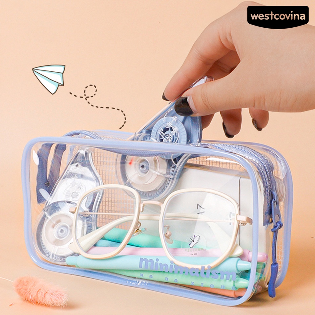 [WSTN] [WSTN]✎Túi Đựng Bút Trong Suốt Cỡ Lớn Chống Thấm Nước Tiện Dụng Cho Học Sinh