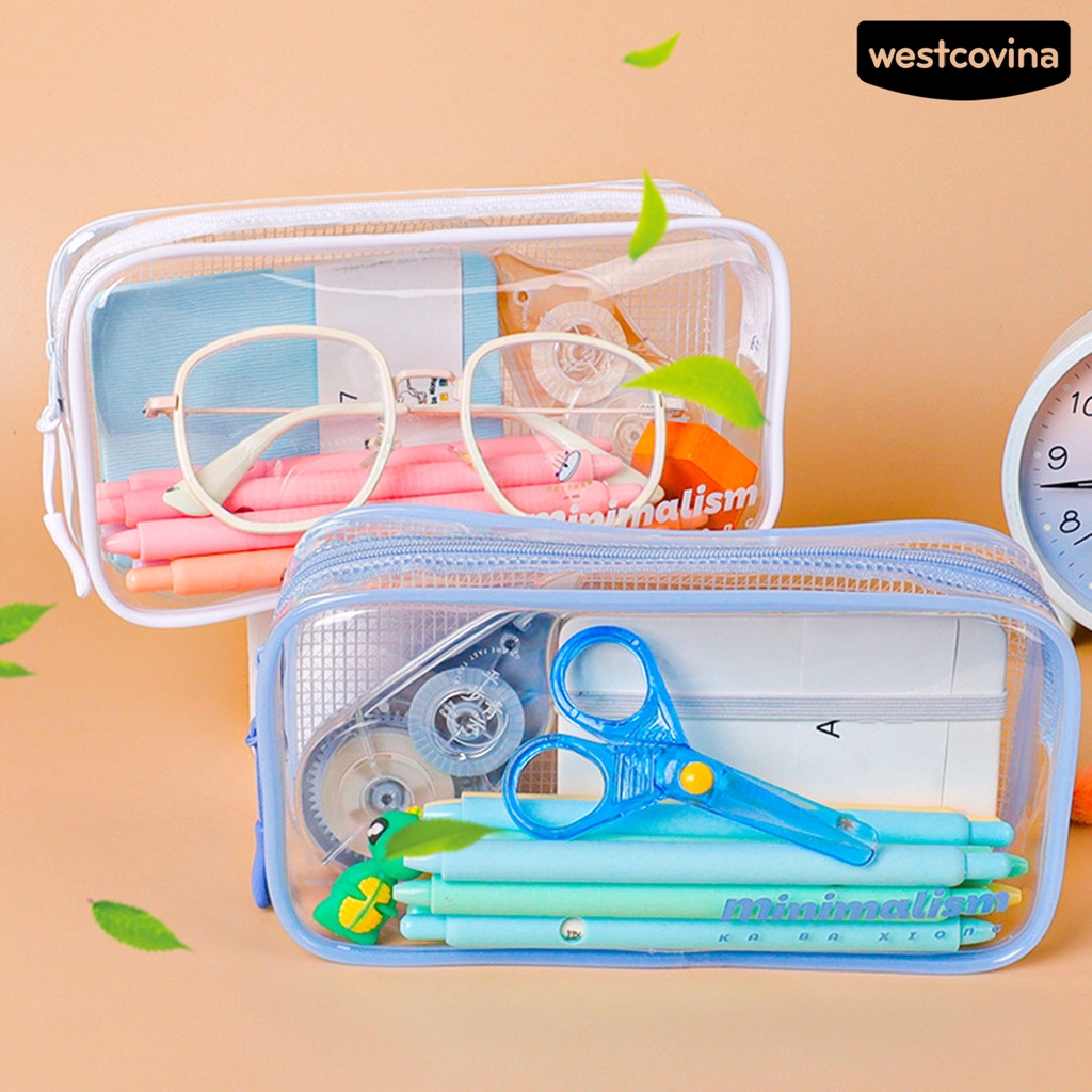 [WSTN] [WSTN]✎Túi Đựng Bút Trong Suốt Cỡ Lớn Chống Thấm Nước Tiện Dụng Cho Học Sinh