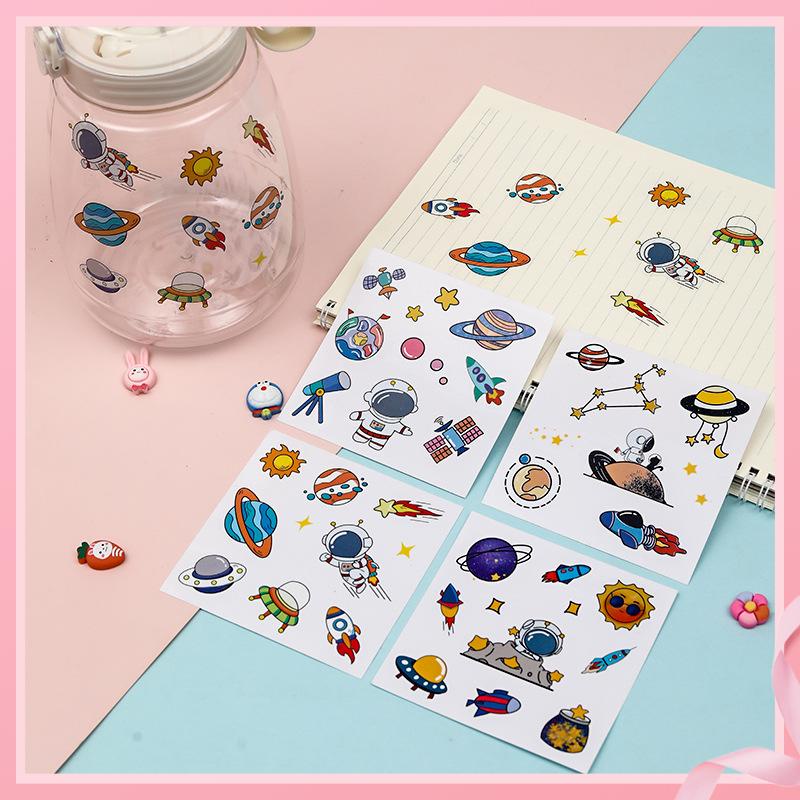 Sticker Dán Trang Trí Sổ Tay Chống Thấm Nước Hình Phi Hành Gia Hoạt Hình Dễ Thương
