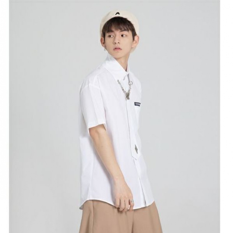 Áo Sơ Mi Ngắn Tay Dáng Rộng Thời Trang Mùa Hè 2023 Giản Dị Dành Cho Nam