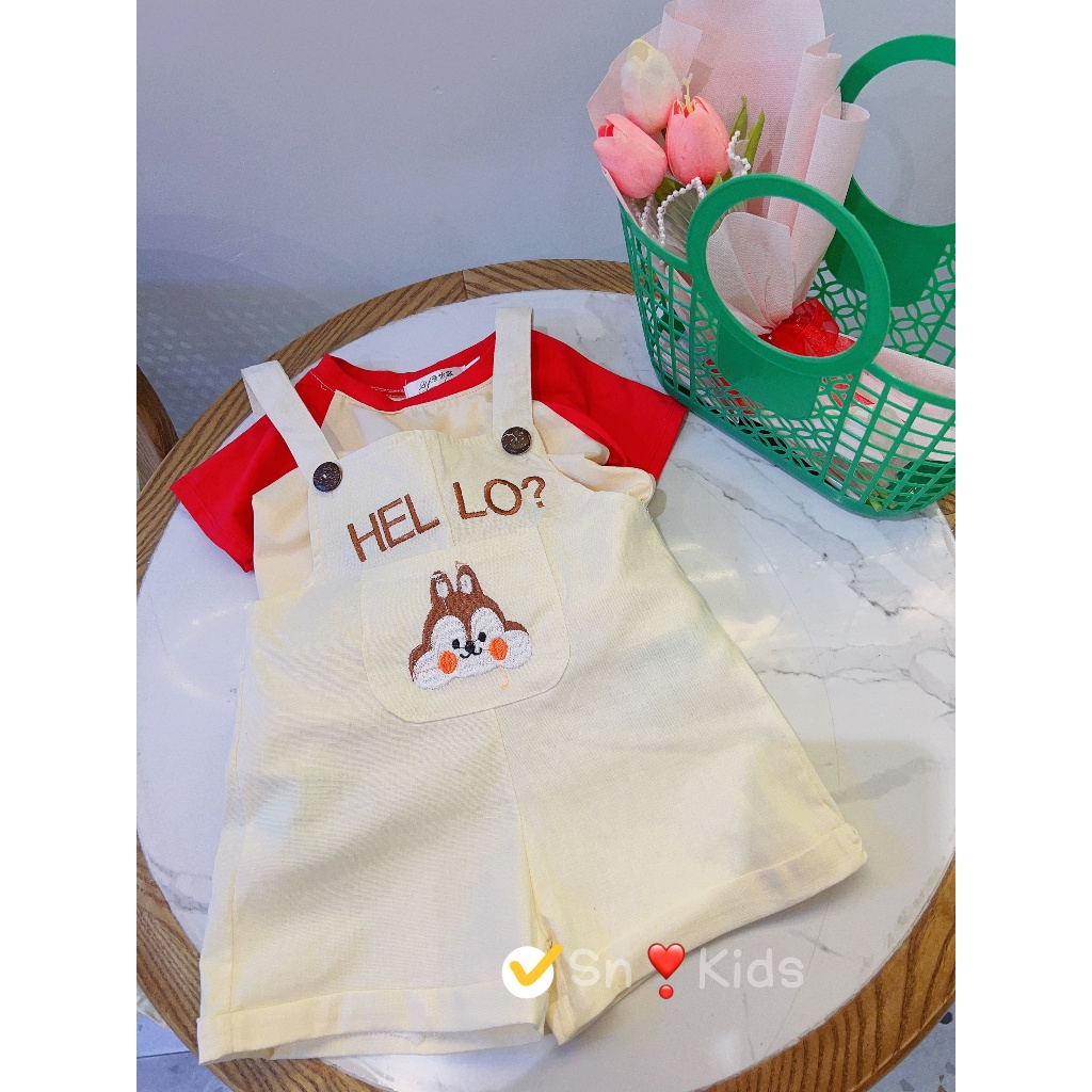 Set bộ yếm 2 chi tiết cho bé yêu