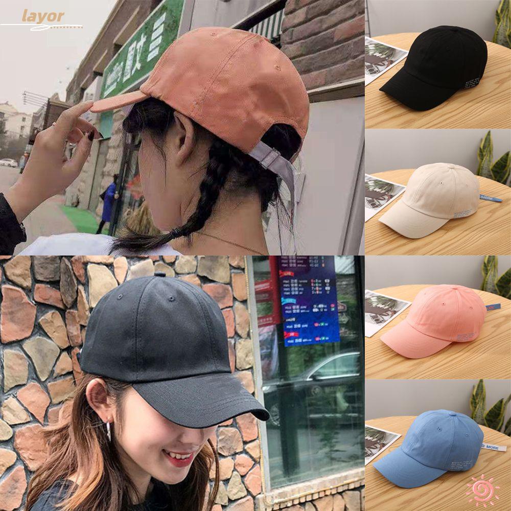LAY Mũ Lưỡi Trai Chống Nắng Màu Trơn In Họa Tiết Thời Trang Cho Nam Và Nữ