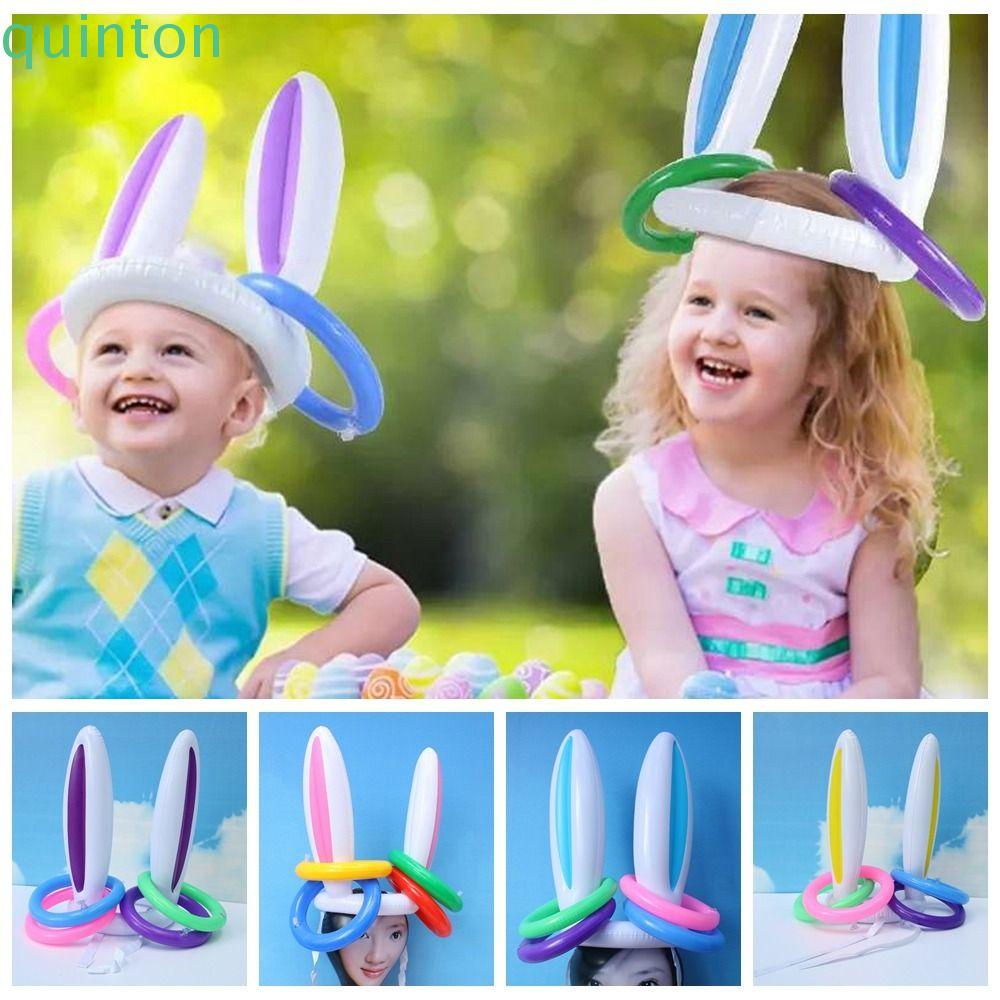 Đồ Chơi Ném Vòng Bằng Nhựa PVC Hình Tai Thỏ Dễ Thương Cho Bé