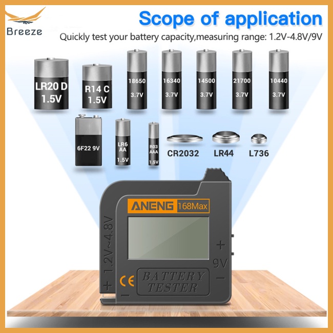 ANENG Máy Kiểm Tra Dung Lượng Pin Lithium 168Max Màn Hình Hiển Thị Kiểm Tra Tải Thông Dụng AAA AA