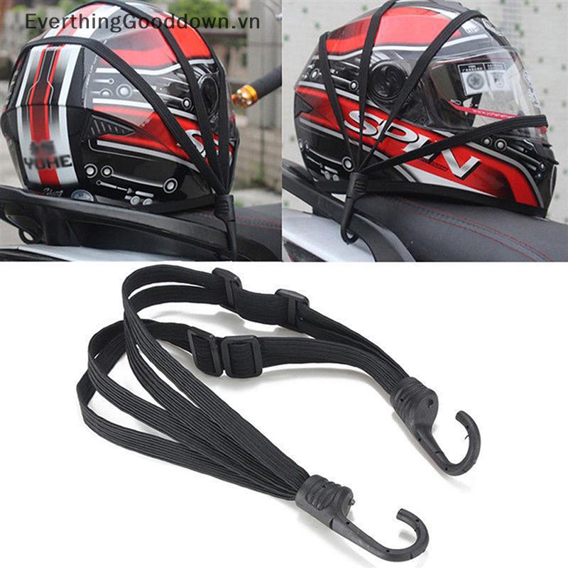 Everthinggooddown Mới Dây Thừng Co Giãn Có Thể Thu Vào Móc Hành Lý Mũ Bảo Hiểm Xe Máy Xe Đạp Sắp Xếp Gọn Gà