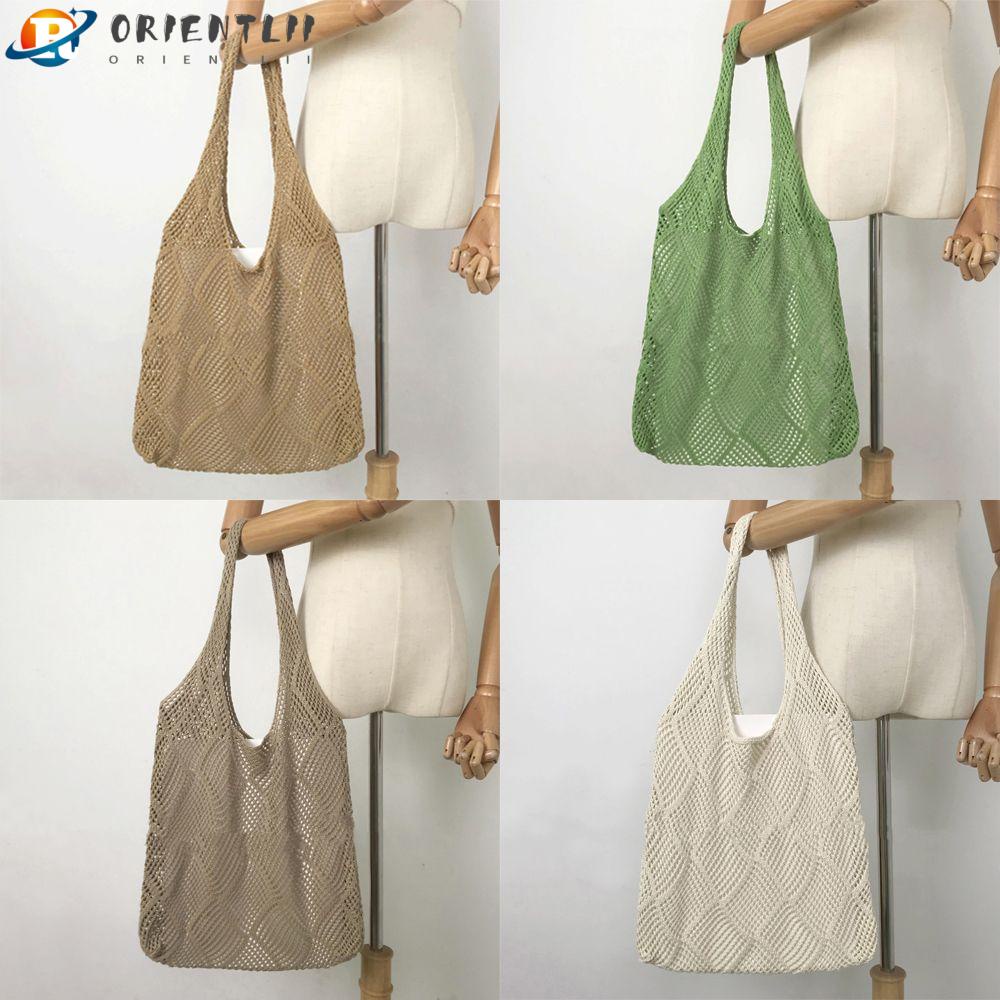 ORIENTLII Túi Xách Đan Len Đeo Vai Sức Chứa Lớn Thời Trang Cho Nữ