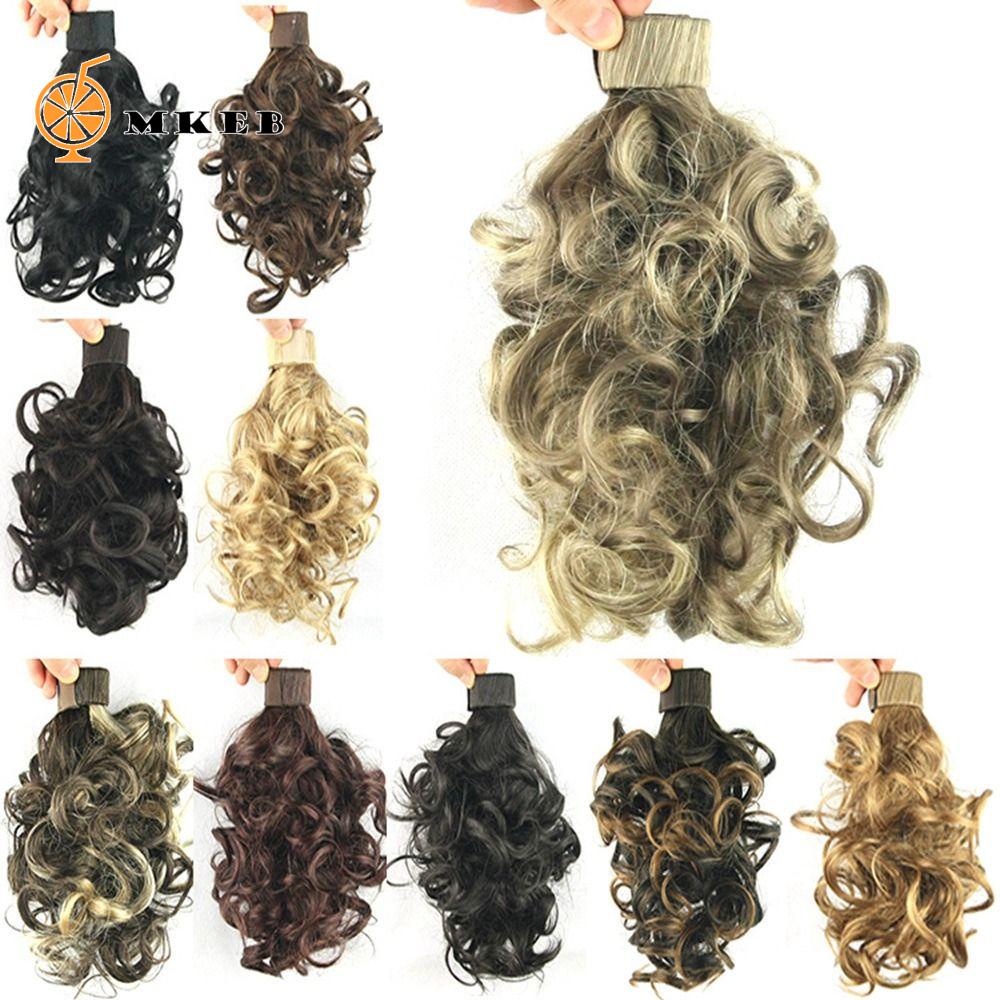 MKEB Tóc Đuôi Ngựa Ngắn Xoăn Gợn Sóng Bằng Sợi Tổng Hợp Chịu Nhiệt Dễ Phối Đồ Chất Lượng