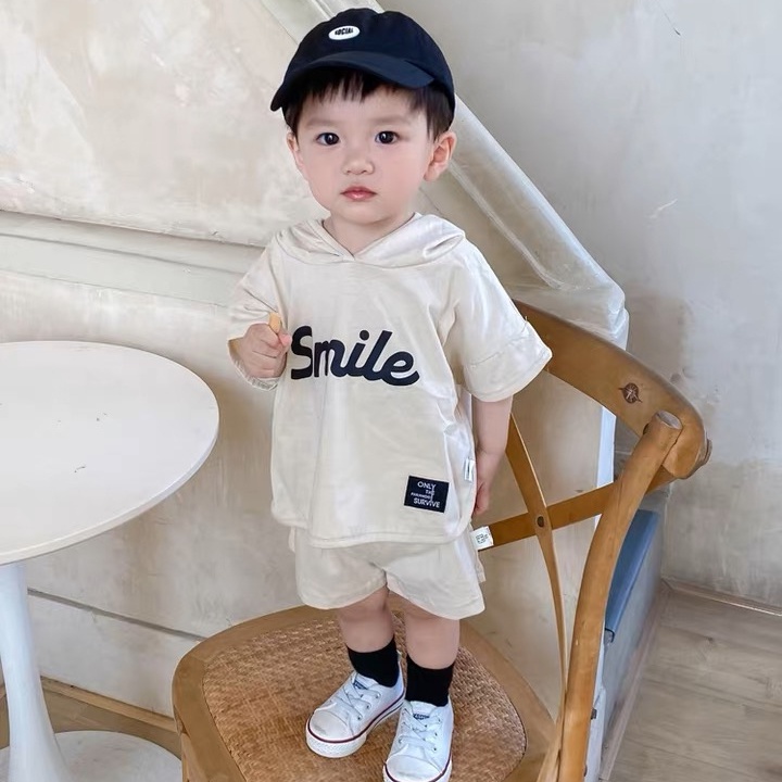 Bộ Đồ Ngắn Tay Họa Tiết Mặt Cười Thời Trang Mùa Hè Dành Cho Bé 1-5 Tuổi ➕ Quần Short Ống Rộng Thời Trang Cá Tính🩳 Bộ Đồ 2 Món Ngắn Tay Thời Trang Dành Cho Trẻ Nhỏ