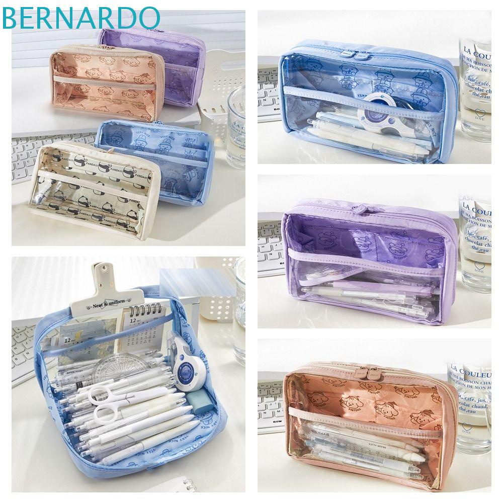 Túi Đựng Bút / Mỹ Phẩm Để Bàn Trong Suốt Sức Chứa Lớn Phong Cách Hàn Quốc Xinh Xắn Tiện Dụng