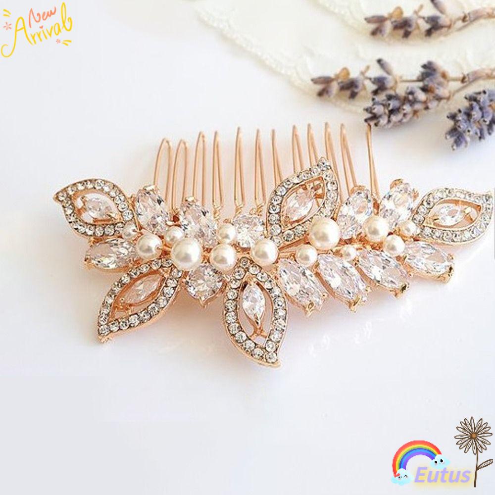 Lược Cài Tóc Đính Đá Pha Lê Handmade Dành Cho Cô Dâu
