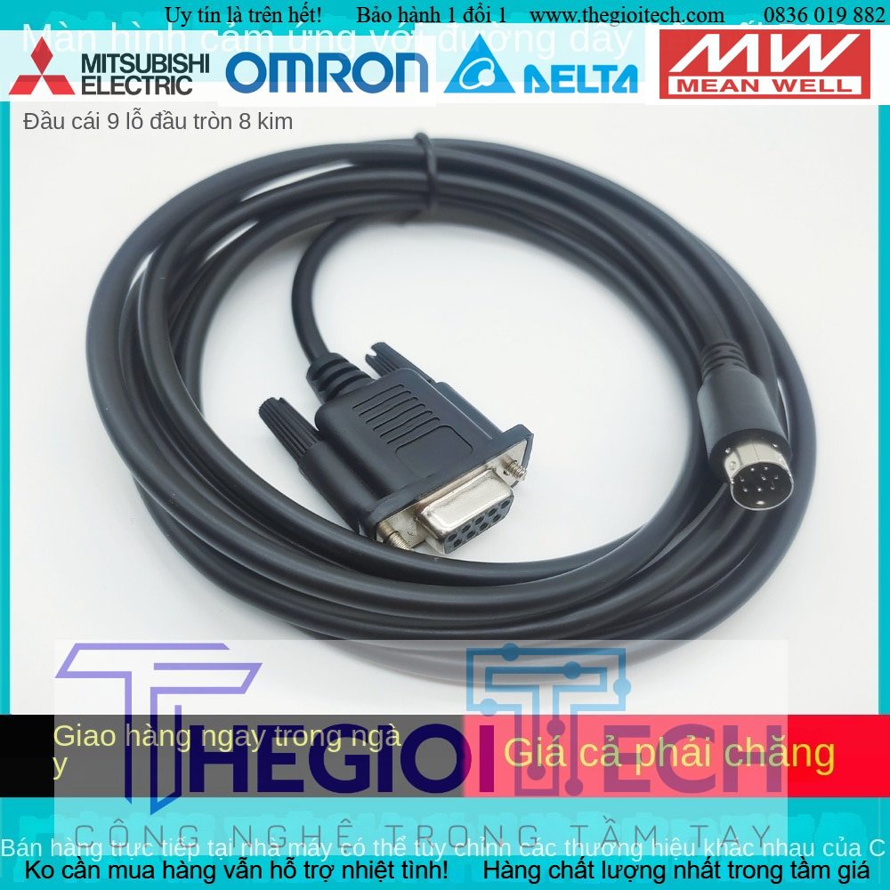 Cáp kết nối màn hình HMI Xinje MD20L / OP320 / TP / TH và với PLC Mitsubishi FX dài 3M 5M