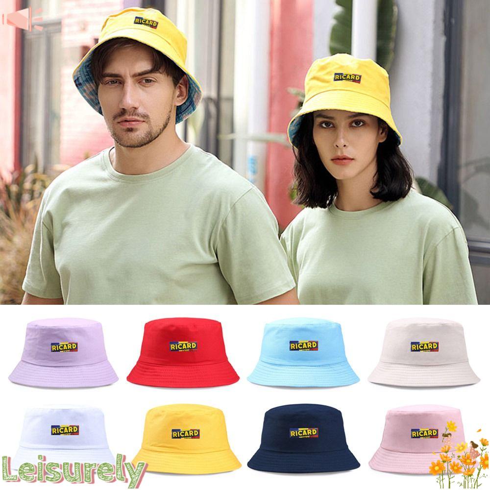 LEILY Mũ Bucket Chất Liệu Cotton Thoáng Khí Thời Trang Mùa Hè